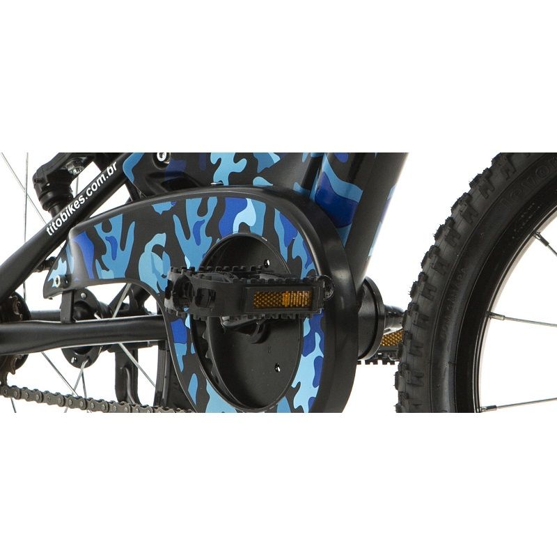 Bicicleta GROOVE aro 20 CAMUFLADA T20 - Preto/Azul - BIKE BROTHERS