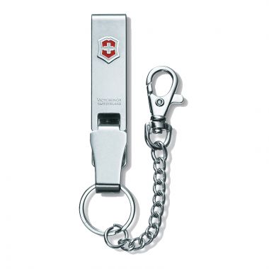 Chaveiro Victorinox Multiclip Cromado c/ Mosquetão e Corrente (4.1859)